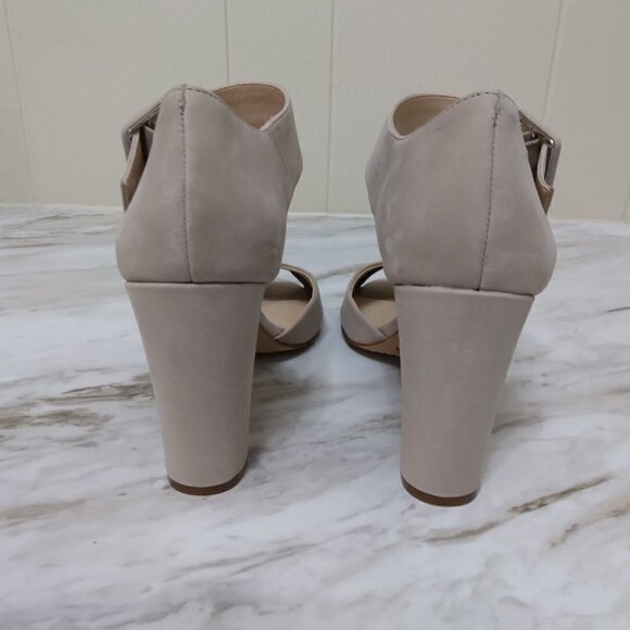 Vince Camuto |  Shelbin 3 Tan Suede Ankle Strap Sandal Size Block Heel | Size10M - Picture 4 of 15